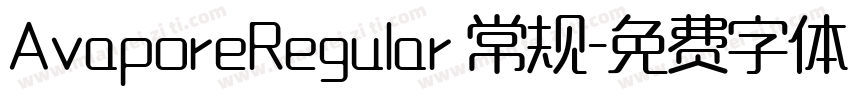 AvaporeRegular 常规字体转换